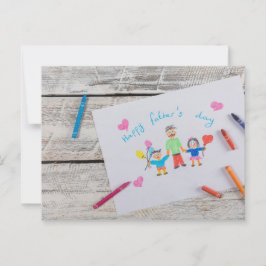 Der glückliche Vatertag Postkarte