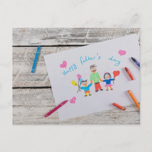 Der glückliche Vatertag Postkarte (Vorderseite)