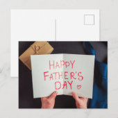 Der glückliche Vatertag Postkarte (Vorne/Hinten)