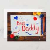 Der glückliche Vatertag Postkarte (Vorne/Hinten)