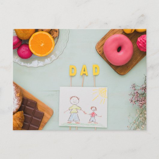 Der glückliche Vatertag Postkarte (Vorderseite)