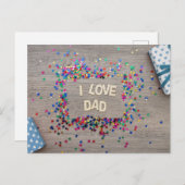 Der glückliche Vatertag Postkarte (Vorne/Hinten)