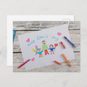 Der glückliche Vatertag Postkarte (Vorne/Hinten)
