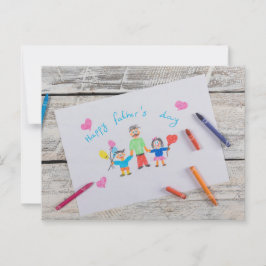 Der glückliche Vatertag Postkarte