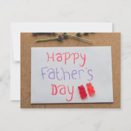 Der glückliche Vatertag Postkarte