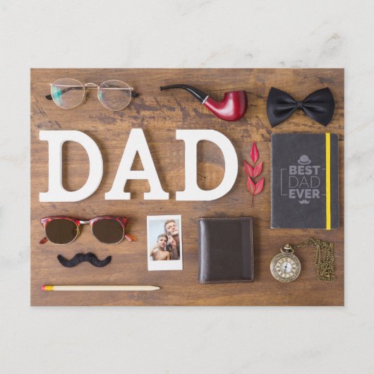 Der glückliche Vatertag Postkarte (Vorderseite)