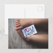 Der glückliche Vatertag Postkarte (Vorne/Hinten)