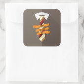 Der glückliche Vatertag Quadratischer Aufkleber (Tasche)