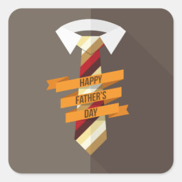 Der glückliche Vatertag Quadratischer Aufkleber