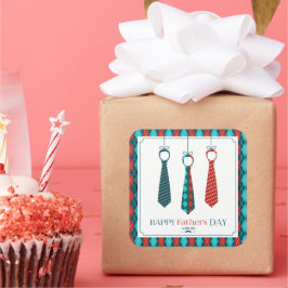 Der glückliche Vatertag Quadratischer Aufkleber