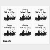 Der glückliche Vatertag Quadratischer Aufkleber (Blatt)
