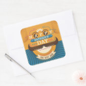 Der glückliche Vatertag Quadratischer Aufkleber (Umschlag)