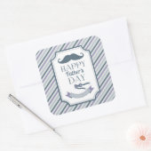 Der glückliche Vatertag Quadratischer Aufkleber (Umschlag)