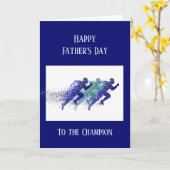 Der glückliche Vatertag: Running Marathon Karte (Gelbe Blume)