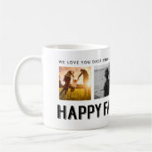 Der glückliche Vatertag | Schwarzweißgitter mit 4 Kaffeetasse (Links)