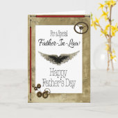 Der glückliche Vatertag Schwiegervater Karte (Gelbe Blume)