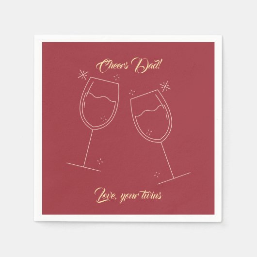 Der glückliche Vatertag Serviette (Vorderseite)