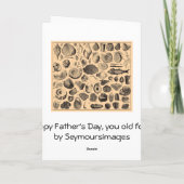 Der glückliche Vatertag, Sie altes Fossil Karte (Rückseite)