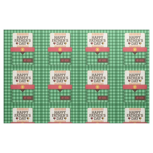 Der glückliche Vatertag Stoff (Fat Quarter (45,7 x 55,9 cm))