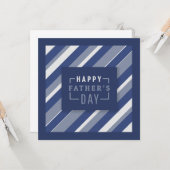 Der glückliche Vatertag | Strickte Krawatte Karte (Vorderseite/Rückseite Beispiel)