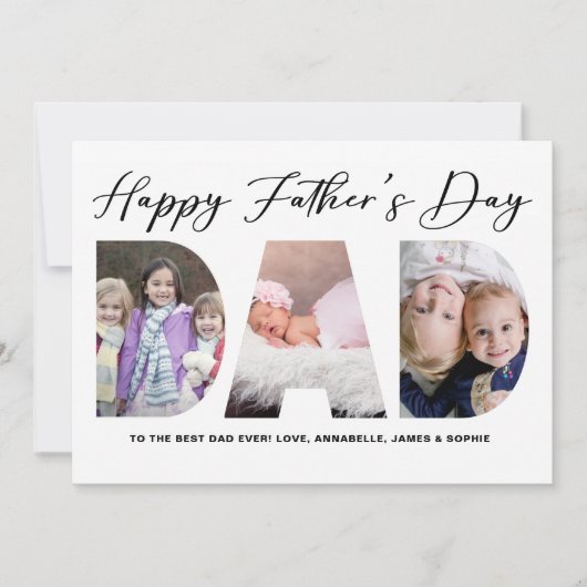 Der glückliche Vatertag | Vatertag-Foto Feiertagskarte (Vorderseite)