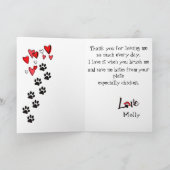 Der glückliche Vatertag von Ihrem Zwergschnauzer Karte (Innenseite)