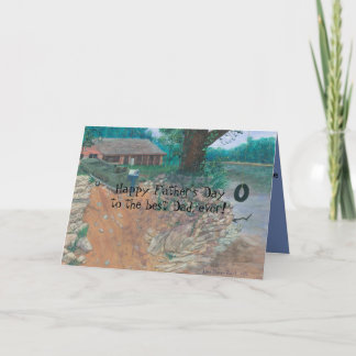 Der glückliche Vatertag zum besten Vater, Karte