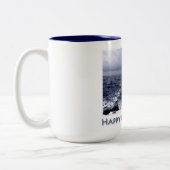 Der glückliche Vatertag Zweifarbige Tasse (Links)