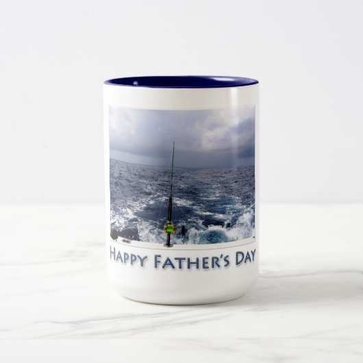 Der glückliche Vatertag Zweifarbige Tasse (Mittel)