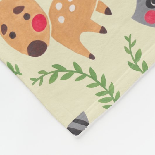 Der glückliche Waldfreund Fleecedecke (Ecke)