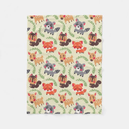 Der glückliche Waldfreund Fleecedecke (Vorderseite)