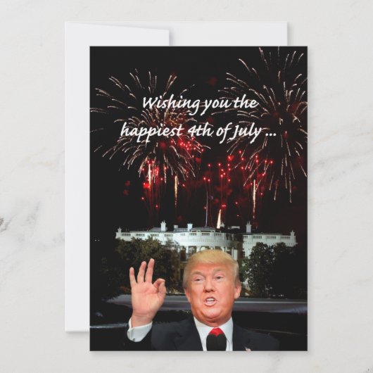 Der glücklichste 4. Juli von Donald Trump Karte (Vorderseite)