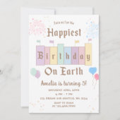 Der glücklichste Geburtstag auf der Erde Magischer Einladung (Vorderseite)