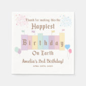 Der glücklichste Geburtstag auf der Erde Magischer Serviette (Vorderseite)