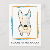 Der glücklichste Hund je englischer Bulle Terrier Postkarte (Vorderseite)