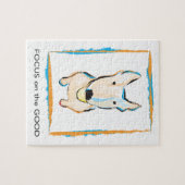 Der glücklichste Hund je englischer Bulle Terrier Puzzle (Horizontal)