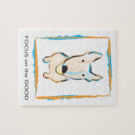 Der glücklichste Hund je englischer Bulle Terrier Puzzle (Horizontal)