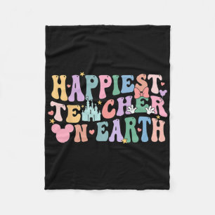 Der glücklichste Lehrer am National Teacher Day Fleecedecke