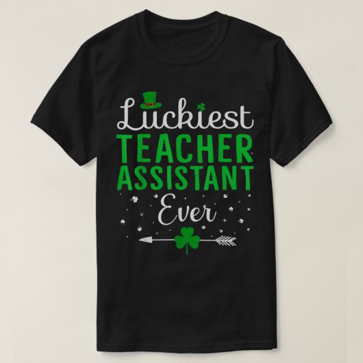 Der glücklichste Lehrer Assistentin je Niedlich gl T-Shirt (Design vorne)