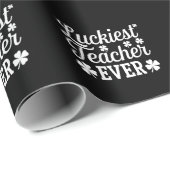 Der glücklichste Lehrer je unterrichtet St. Patric Geschenkpapier (Rolleneckpunkt)