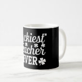 Der glücklichste Lehrer je unterrichtet St. Patric Kaffeetasse (VorderseiteRechts)