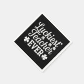 Der glücklichste Lehrer je unterrichtet St. Patric Serviette (Ecke)