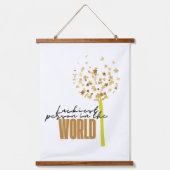 Der glücklichste Mensch der Welt Wandteppich Mit Holzrahmen (Vorderseite)