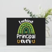Der glücklichste Principal Ever School St Patrick' Einladung (Stehend Vorderseite)