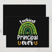 Der glücklichste Principal Ever School St Patrick' Einladung (Vorne/Hinten)