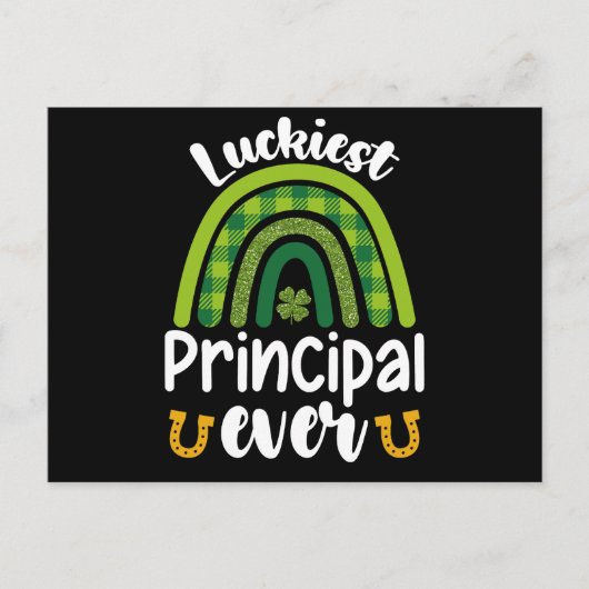 Der glücklichste Principal Ever School St Patrick' Postkarte (Vorderseite)
