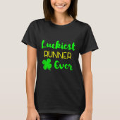 Der glücklichste Runner je St Patrick's Day Irish T-Shirt (Vorderseite)