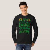 Der glücklichste Schulsekretär St Patrick's Day Lu T-Shirt (Vorne ganz)