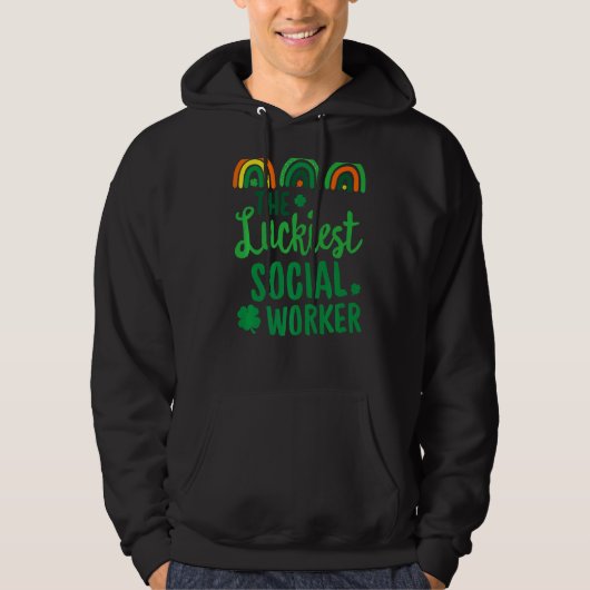 Der glücklichste Sozialarbeiter St. Patrick's Day Hoodie (Vorderseite)