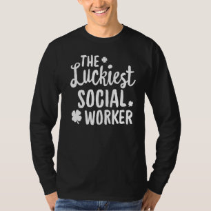 Der glücklichste Sozialarbeiter St. Patrick's Day T-Shirt